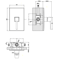 Gessi Mimi Встраиваемый однорычажный смесителя, внешняя часть, цвет: хром