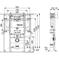 TECE Модуль для установки унитаза (h=1120) для людей с ограниченной подвижностью