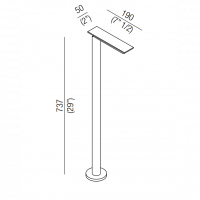 Agape Sen Напольный смеситель для ванны или напольной раковины, высота 73,7см, цвет: черный