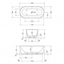 Ванна акриловая Duravit (Дуравит), 1800х80 Овальная, Отдельностоящая