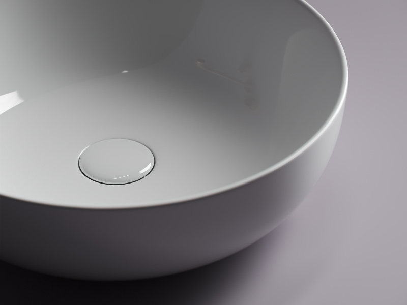 Умывальник чаша накладная круглая Element 420*420*130мм Ceramica Nova белый CN5024