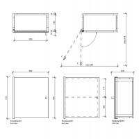 Decor Walther Glas S 2 Шкафчик подвесной 35x19x40см, стекло белое, цвет: хром