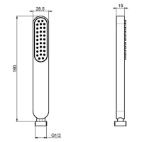 Carlo Frattini Wellness Ручной душ F2406CR, цвет: хром