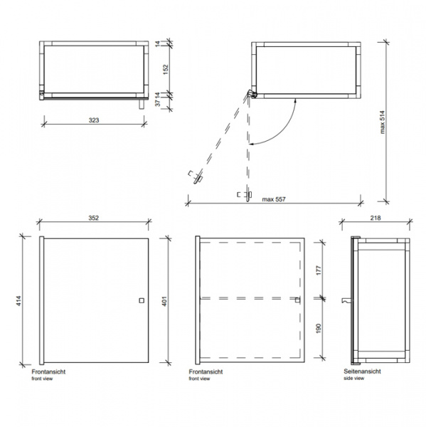 Decor Walther Glas S 2 Шкафчик подвесной 35x19x40см, стекло прозрачное, цвет: хром