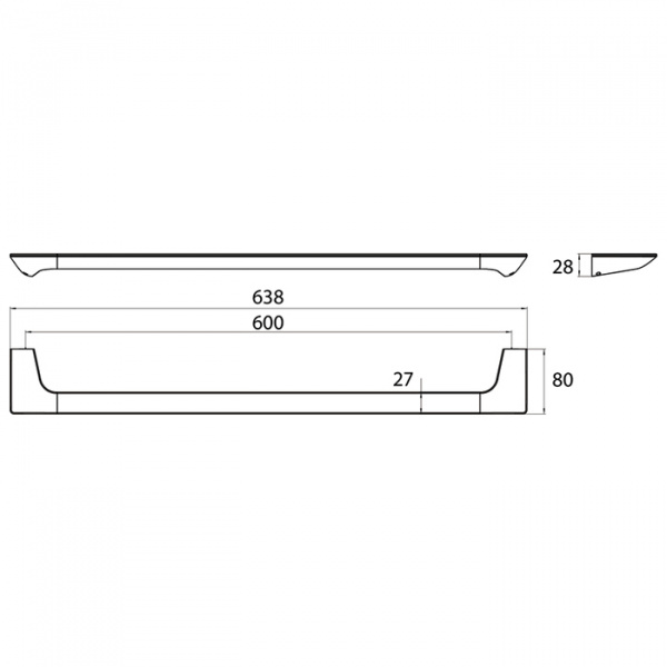 EMCO Art Держатель полотенец, 60см, подвесной, цвет: хром