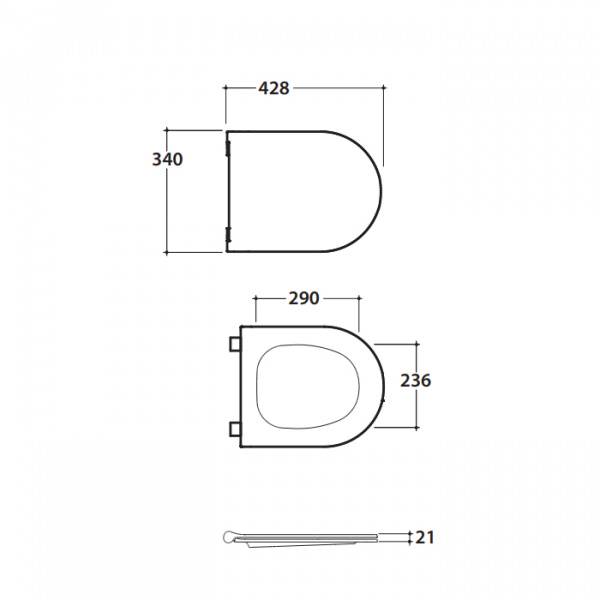 Globo Mode Унитаз напольный безободковый 53х34х43 см, слив универсальный, цвет: белый
