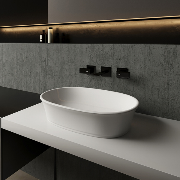 TW collection Раковина 60.6х40.2х14.3cм., накладная, без перелива, цвет: белый глянцевый