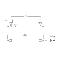 Devon&Devon Jubilee Полотенцедержатель 60см., подвесной, цвет: золото