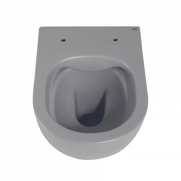 Унитаз ABBER Bequem AC1101MG подвесной серый матовый, безободковый