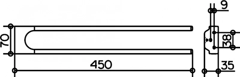 Полотенцедержатель Keuco Collection Moll 12718 хром