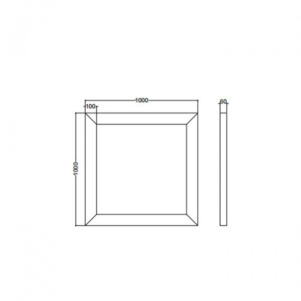 Kerasan Retro Зеркало 100x100см, цвет: черный