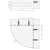 Gessi Rilievo Полка угловая 20х20 см., цвет: хром