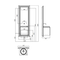 EMCO Touch 450 classic Комплект мебели с дверцей левый, цвет: chr/optiwhite