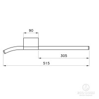 Stella Bamboo Полотенцедержатель подвесной 30 см 602/30 цвет: хром