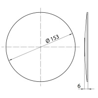 EMCO Pure Зеркало косметическое, Ø153мм, самоклеющееся, 7x кратное увеличение, подвесной, цвет: хром