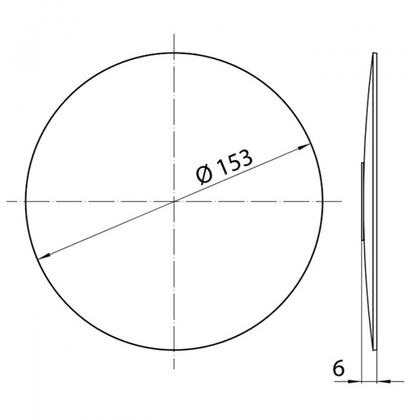 EMCO Pure Зеркало косметическое, Ø153мм, самоклеющееся, 7x кратное увеличение, подвесной, цвет: хром