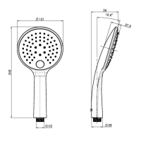 Carlo Frattini Wellness Ручной душ на 3 режима, цвет: хром