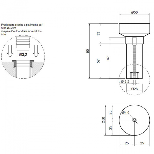 Antonio Lupi Bolgheri Раковина 50х90 см, без отв., напольная, слив в пол, с сифоном и донным клапаном, пьедестал из пробки Natural, Cristalmood, цвет: Gran_cru