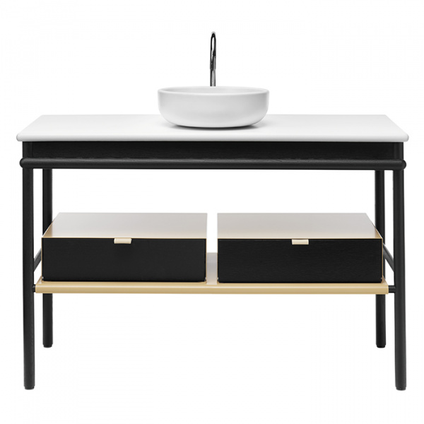 Burgbad Mya Комплект напольной мебели 120x50x79 см, цвет: дуб черный/белый