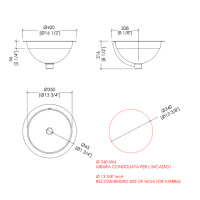 Devon&Devon Babylon Раковина 41.5х21.6 см, без отв., цвет: хром