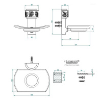 THG Island Мыльница стеклянная, подвесная, цвет: Soft gold