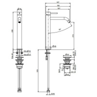 Carlo Frattini Spillo Up Высокий смеситель на раковину XS, цвет: хром
