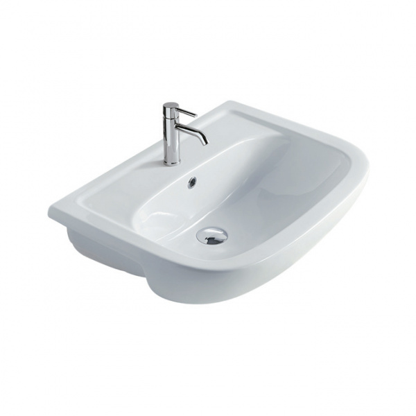 раковина Nemi с 1 отверстием полувстраиваемая Galassia Lavabi Arredo 66x48