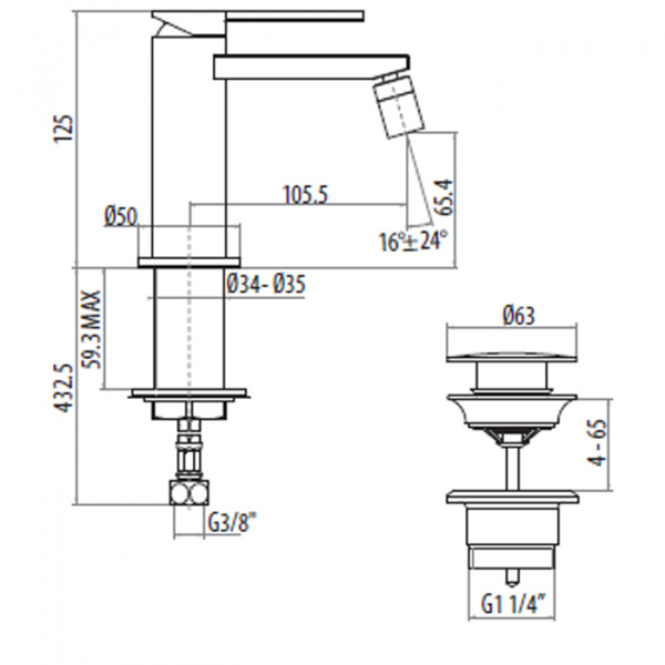 Gattoni Color Смеситель  для биде, цвет: хром