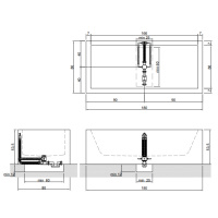 Antonio Lupi Biblio Ванна пристенная (2панели) 180х80х53.5см