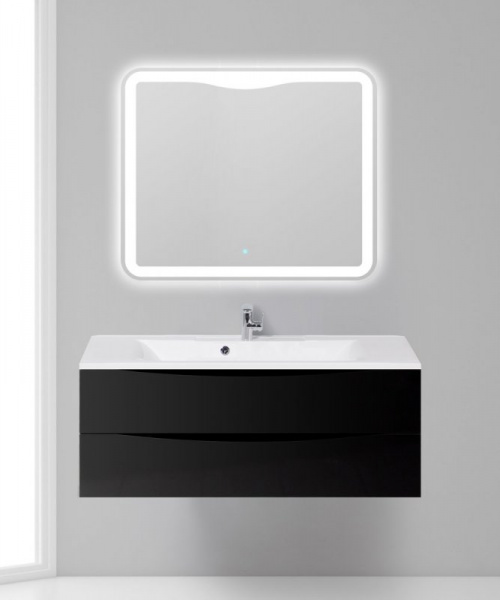 База под раковину подвесная с двумя выкатными ящиками MARINO-1200-2C-SO-BL-P