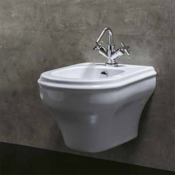 AZZURRA CHARME биде подвесное 52х40см, c креплением KIT 2000 CF, цвет: белый