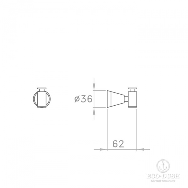 Stella 130 Крючок подвесная, цвет: хром