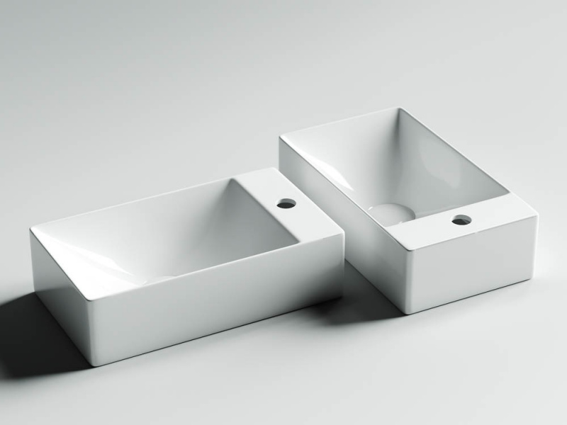 Умывальник подвесной прямоугольный (отверстие под смеситель R) Element 375*215*100мм Ceramica Nova белый CN5007