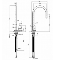 Carlo Frattini Kitchen Fluid Смеситель для кухни, цвет: хром