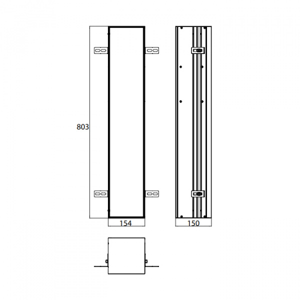 EMCO Asis Plus Модуль для унитаза встраиваемый 80.3см., ершик, держатель т/бумаги, запасного рулона , правый, под укладку плиткой