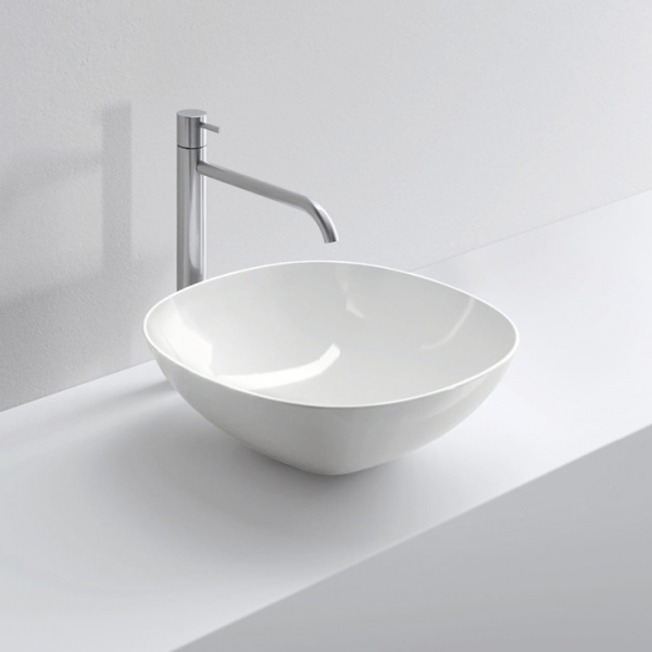 NOORTH milldue edition Раковина 42.5х42.5х14.5 см, без отв., накладная, цвет: белый