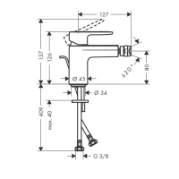 Hansgrohe Vernis Blend Blen Смеситель для биде, однорычажный, с донным клапаном, цвет: матовый черный