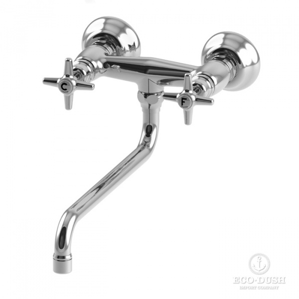 Stella Italica Смеситель для мойки настенный 3243/300, длина излива 300мм цвет: хром