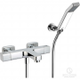 CISAL Cherie Смеситель термостатический настенный для ванны/душа с ручной лейкой,держателем и шлангом, цвет: хром