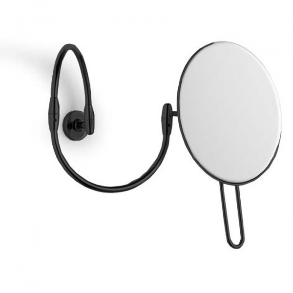 Bertocci Cinquecento Зеркало косметическое увеличительное, подвесное, цвет: черный матовый
