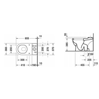Duravit Starck 3 Унитаз моноблок 65.5х36см, с отдельным бачком с механизмом хром, включая крепление, слив универсальный, цвет: белый