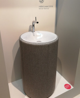 Bette Lux Oval Couture Раковина 55х90 см, 1 отв., с текстильным подиумом цвет: буро-серый