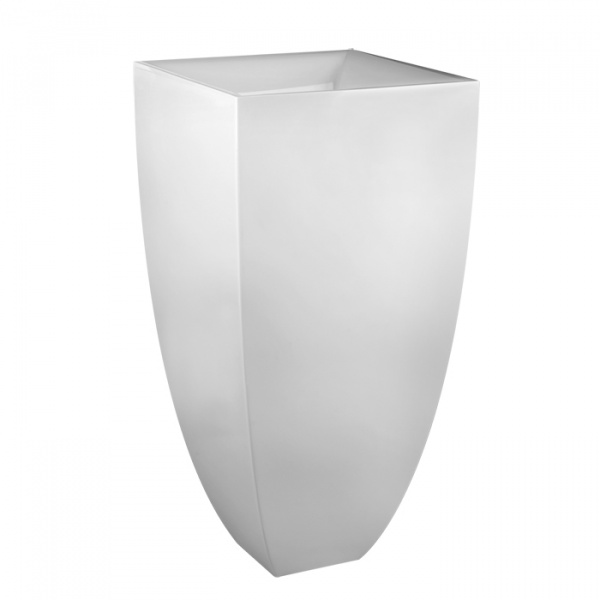 Gessi Mimi Раковина 45х45 см, без отв., слив в пол, с креплением, цвет: глянцевый белый