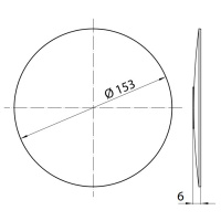 EMCO Pure Зеркало косметическое, Ø153мм, самоклеющееся, 3x кратное увеличение, подвесной, цвет: хром