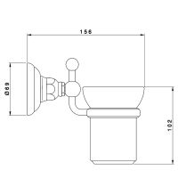 Nicolazzi Accessori Стакан подвесной, цвет: тёмная бронза/белый