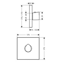 Axor Starck Organic Встраиваемый термостат для душа, 1 потреб, внешняя часть, цвет: хром