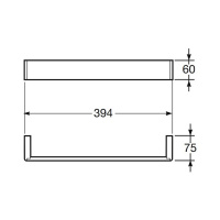 Armani Roca Island Полотенцедержатель 39.4см, подвесной, цвет: brushed steel