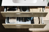 Cerasa Velvet Тумба подвесная 120х50.5х48см, с раковиной, с 2 выдвижными ящиками, цвет: Tavolato Biscotto