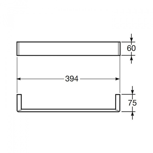 Armani Roca Island Полотенцедержатель 39.4см, подвесной, цвет: brushed steel