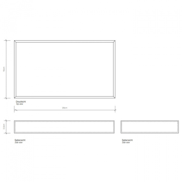 Decor Walther Brownie Tab L Лоток универсальный 28x16см, настольный, цвет: черная кожа